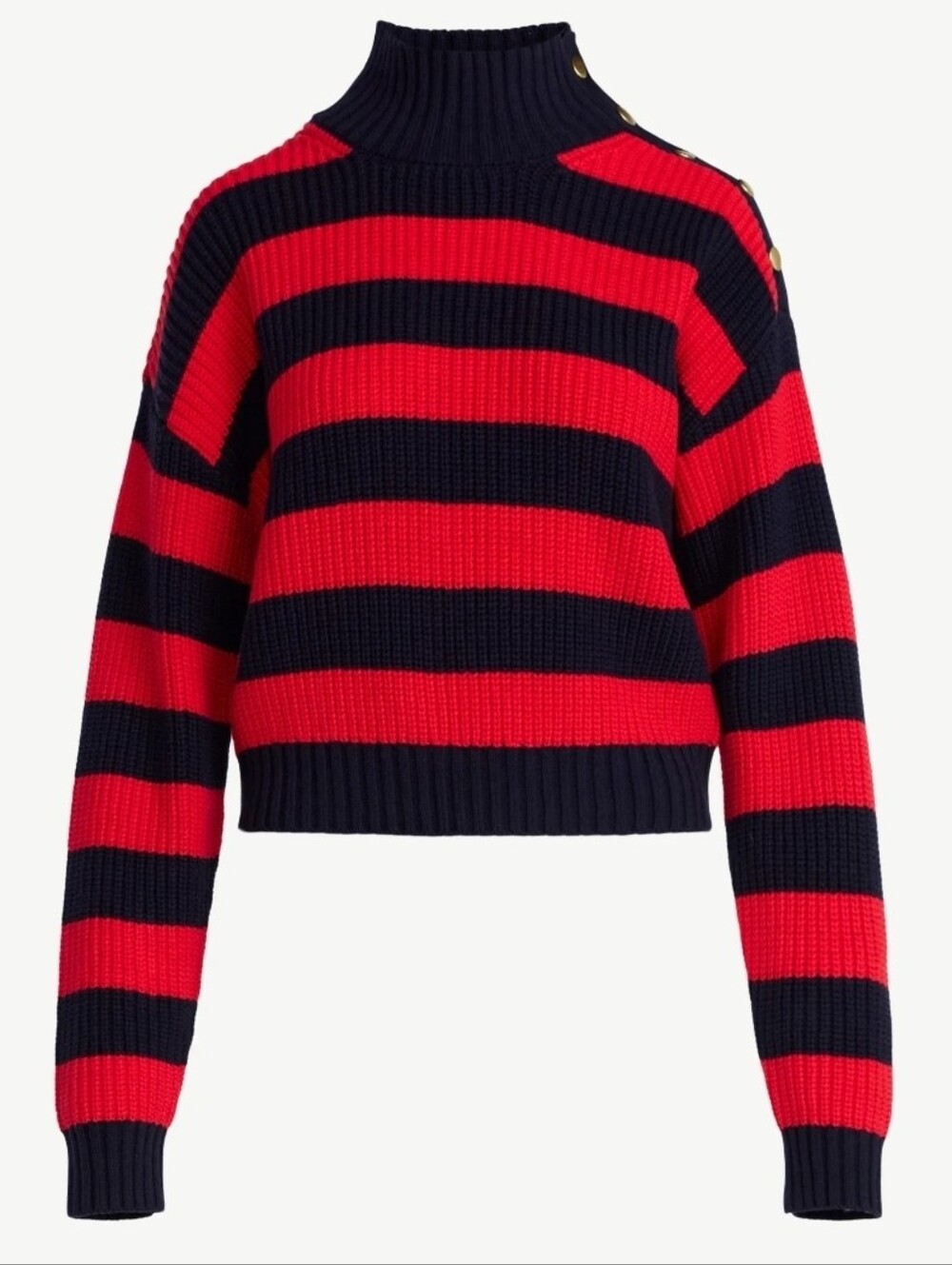 Free Assembly Cotton Knit Sweater Red Blue Womens XS
